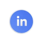 Icona blu con le lettere in di Linkedin
